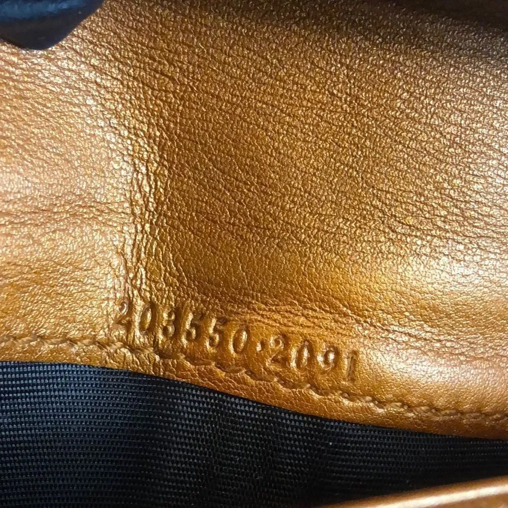 GUCCI GG Monogram Canvas & Leather Heart Clasp Full Length Continental Wallet